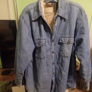 Route 66 Woman's Sherpa-Lined Denim Jacket, Size Medium